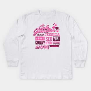 Girls' Generation Collage Kids Long Sleeve T-Shirt